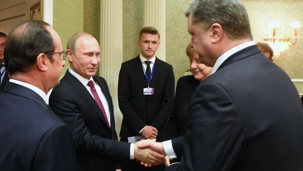 Cumbre en Minsk sobre Ucrania (Archivo) - Sputnik Mundo