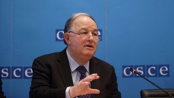 Ertugrul Apakan, Chief Monitor of the OSCE Special Monitoring Mission to Ukraine, addresses a news conference at OSCE's headquarters in Vienna February 5, 2015 - Sputnik Mundo
