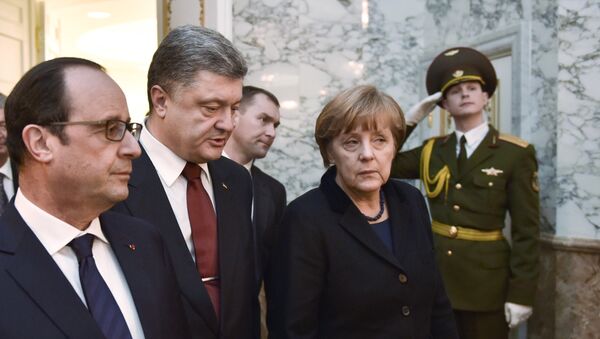 Переговоры лидеров России, Германии, Франции и Украины в Минске - Sputnik Mundo