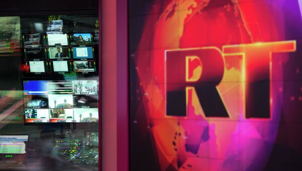 Sala de redacción del canal Russia Today - Sputnik Mundo