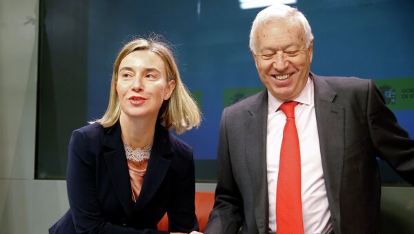 Federica Mogherini y José Manuel García-Margallo - Sputnik Mundo