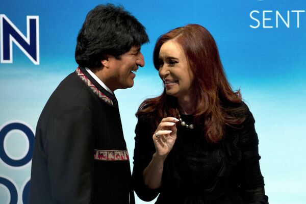 El expresidente de Bolivia, Evo Morales y expresidenta de Argentina, Cristina Fernández de Kirchner - Sputnik Mundo