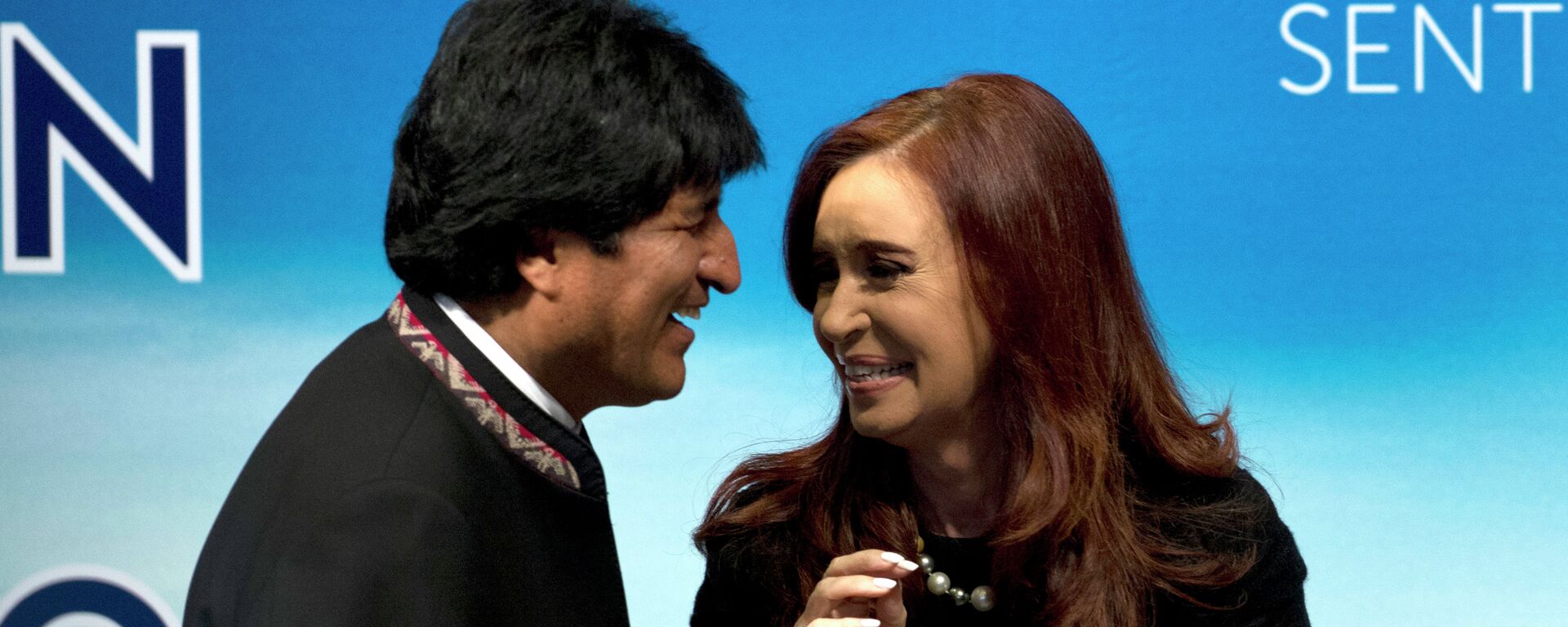 Presidente de Bolivia, Evo Morales y presidenta de Argentina, Cristina Fernández de Kirchner - Sputnik Mundo, 1920, 02.08.2022