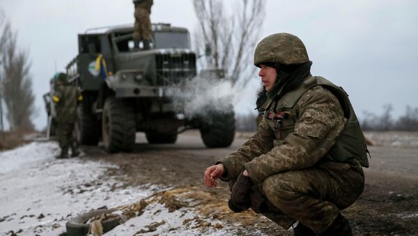 Soldados ucranianos que combatieron en Debáltsevo, cerca de Artiómovsk - Sputnik Mundo