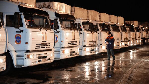 Camiones con la ayuda humanitaria rusa para Donbás - Sputnik Mundo