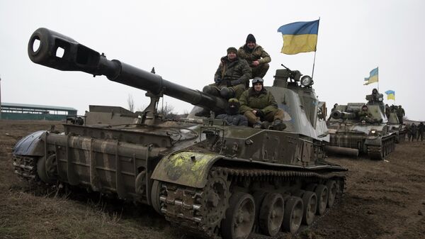 Carros de combate ucranianos (Archivo) - Sputnik Mundo