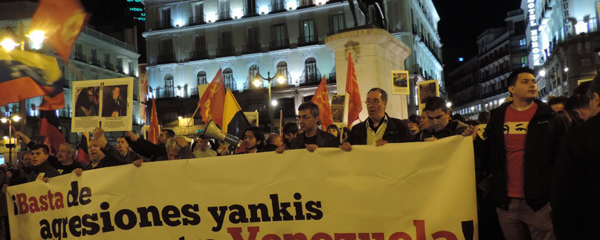 Protesta en Madrid contra las sanciones de EEUU a Venezuela - Sputnik Mundo, 1920, 14.03.2024