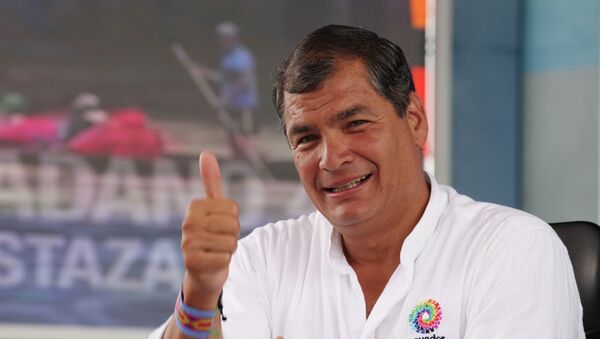 Rafael Correa, presidente de Ecuador - Sputnik Mundo