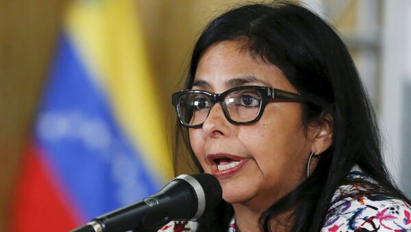 Venezuelan Foreign Minister Delcy Rodriguez speaks to the media during a news conference in Caracas March 25, 2015. - Sputnik Mundo