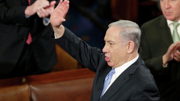 Primer ministro de Israel, Benjamín Netanyahu, durante su discurso ante el Congreso de EEUU - Sputnik Mundo