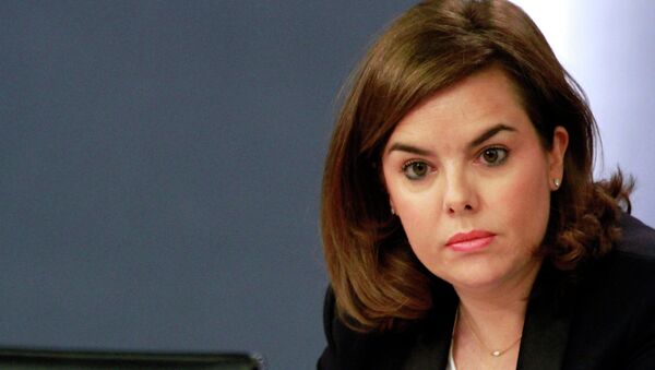 Soraya Sáenz de Santamaría, la vicepresidenta del Gobierno, ministra de la Presidencia y portavoz del Gobierno - Sputnik Mundo