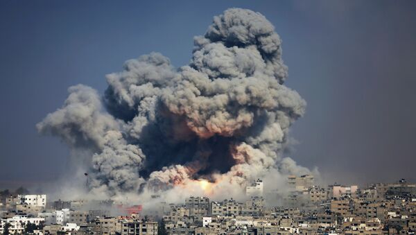 La ciudad de Gaza después de los bombardeos israelíes, 2014 - Sputnik Mundo