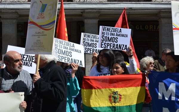 Concentración en Madrid en solidaridad con Venezuela - Sputnik Mundo