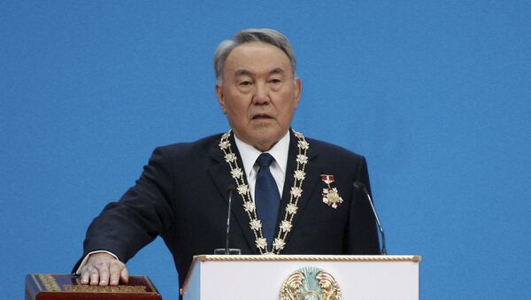 Kazakh President Nursultan Nazarbayev attends his inauguration ceremony in Astana April 29, 2015. - Sputnik Mundo