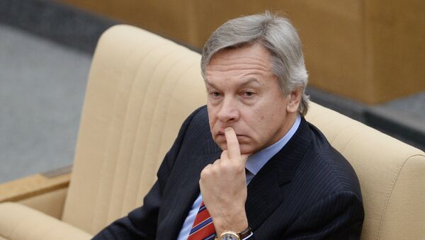 Alexéi Pushkov, jefe del comité para asuntos internacionales de la Duma de Estado - Sputnik Mundo