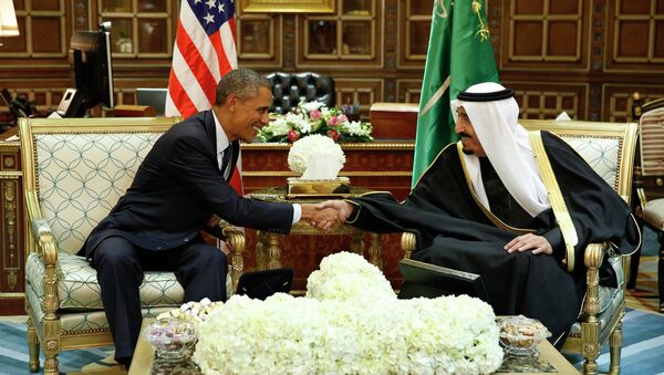 Barack Obama, presidente de EEUU y rey de Arabia Saudí, Salmán bin Abdulaziz - Sputnik Mundo
