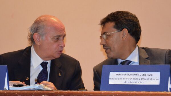 Ministro del Interior español, Jorge Fernández Díaz y Mohamed Ould Ahmed Salam - Sputnik Mundo
