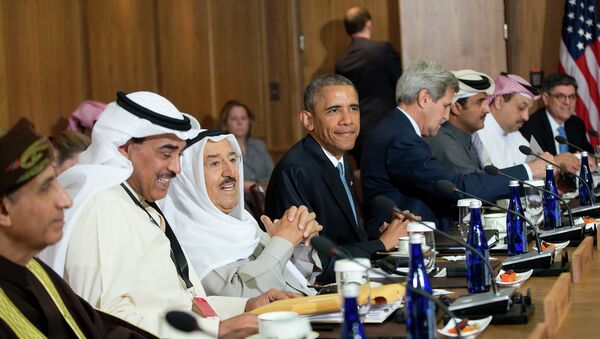 Barack Obama, presidente de EEUU, durante una reunión con los líderes del CCEAG - Sputnik Mundo
