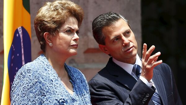 Presidenta de Brasil Dilma Rousseff y presidente de México Enrique Peña Nieto - Sputnik Mundo