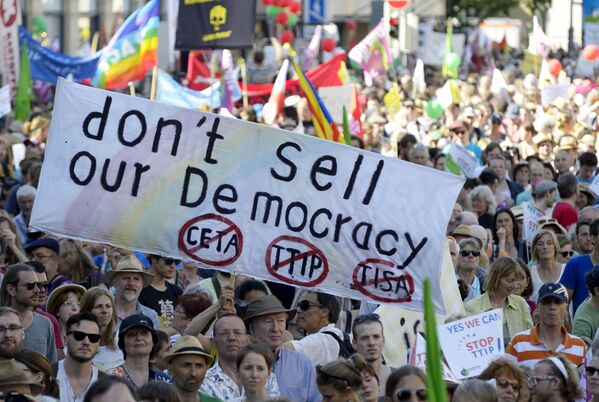 Protestas contra la cumbre del G7 en Munich - Sputnik Mundo