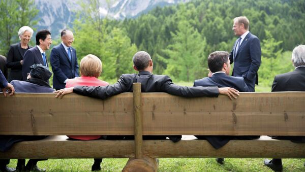 Líderes de los países participantes de la cumbre del G7 en Baviera - Sputnik Mundo