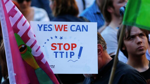 Manifestación contra TTIP en Alemania (Archivo) - Sputnik Mundo