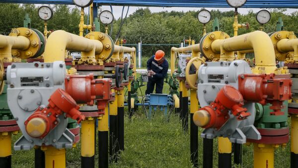 A worker checks equipment at an Dashava underground gas storage facility near Striy, Ukraine May 28, 2015 - Sputnik Mundo