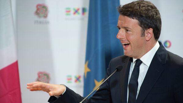 El primer ministro de Italia Matteo Renzi en Milán - Sputnik Mundo