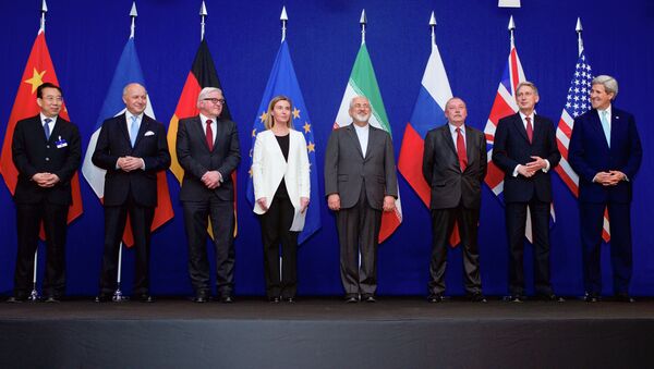 Representantes del Grupo 5+1, de la UE y de Irán en Suiza, el 2 de abril, 2015 - Sputnik Mundo