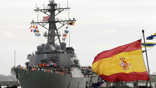 USS Donald Cook,destructor de clase Arleigh Burke, llega a Rota, España (imagen referencial) - Sputnik Mundo
