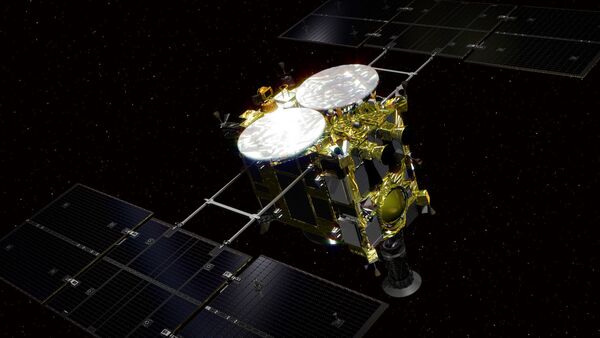 Japanese spacecraft Hayabusa 3 follow-on of the asteroid sample return mission Hayabusa. - Sputnik Mundo