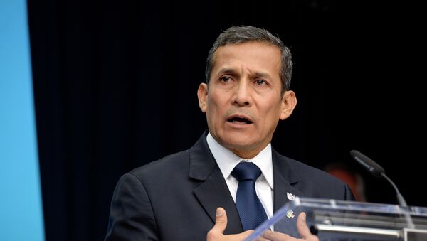 Peru's President Ollanta Humala Tasso speaks during an EU - CELAC Summit at the EU Council building in Brussels - Sputnik Mundo