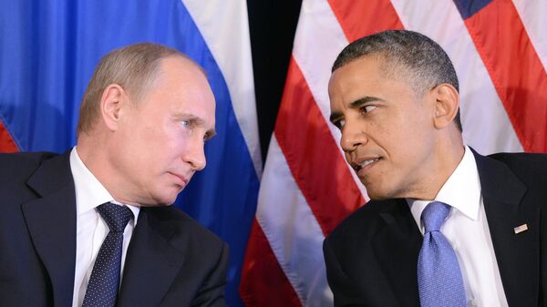 Presidente de Rusia, Vladimir Putin, y presidente de EEUU, Barack Obama - Sputnik Mundo
