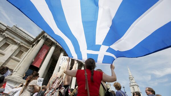 Festival de la Solidaridad con Grecia en Londres, Gran Bretaña, el 4 de julio, 2015 - Sputnik Mundo