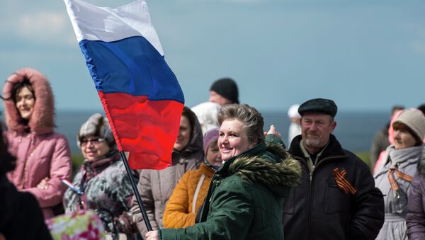 Celebración del aniversario de la Primavera de Crimea en Sebastopol, el 18 de marzo, 2015 - Sputnik Mundo
