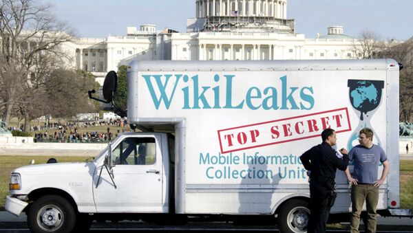Un vehículo de Wikileaks en Washington - Sputnik Mundo