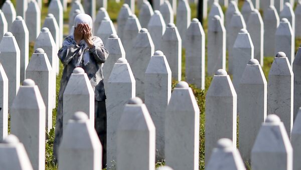Memorial del Genocidio, en Potocari (Srebrenica) - Sputnik Mundo