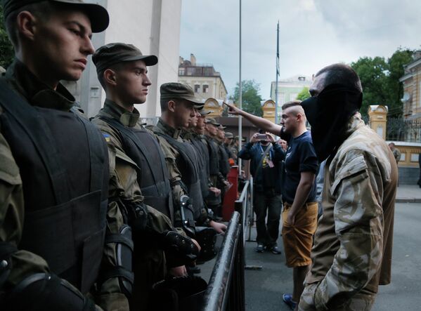 Mitin del grupo radical Pravy Sektor en Kiev - Sputnik Mundo