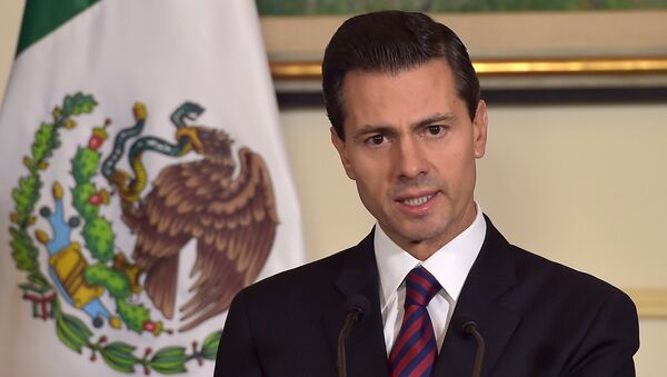 Enrique Peña Nieto, presidente de México, en la embajada de México en París - Sputnik Mundo