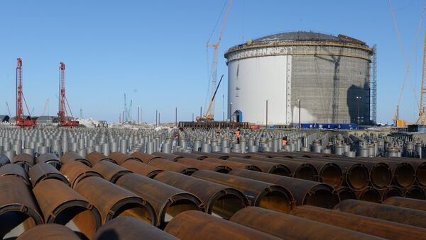 Construcción de la empresa de la producción del gas natural licuado en Yamalia-Nenetsia, Rusia - Sputnik Mundo