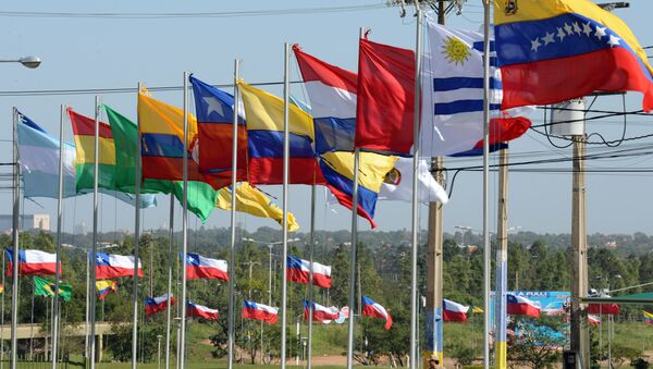 Banderas de los países miembros de Mercosur (archivo) - Sputnik Mundo