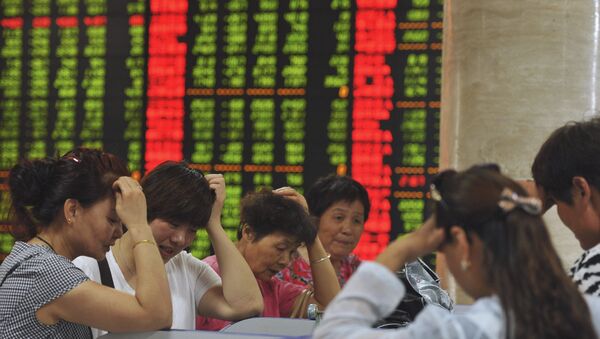 Reacción de inversores durante las caídas en la bolsa china - Sputnik Mundo
