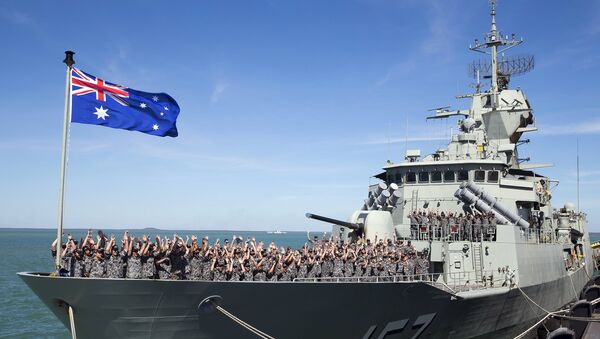 Equipo de buque HMAS Perth de Armada Real Australiana (archivo) - Sputnik Mundo