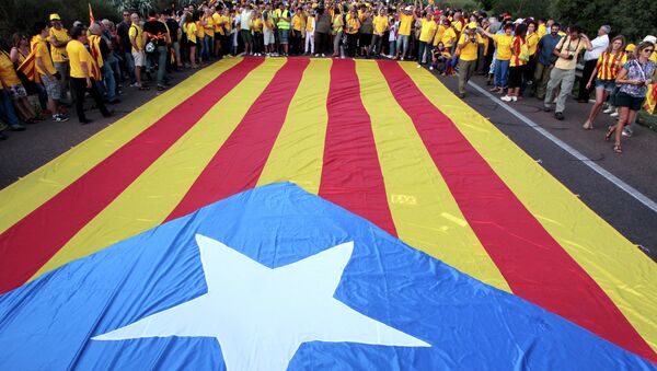 La Estelada, bandera independentista catalana (archivo) - Sputnik Mundo