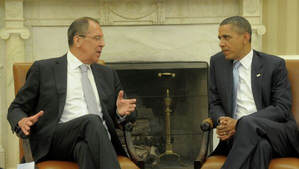 Serguéi Lavrov, ministro de Asuntos Exteriores de Rusia, y Barack Obama, presidente de EEUU (Archivo) - Sputnik Mundo