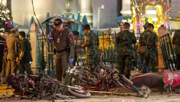 Lugar del explosión en el centro de Bangkok, Tailandia, el 17 de agosto, 2015 - Sputnik Mundo