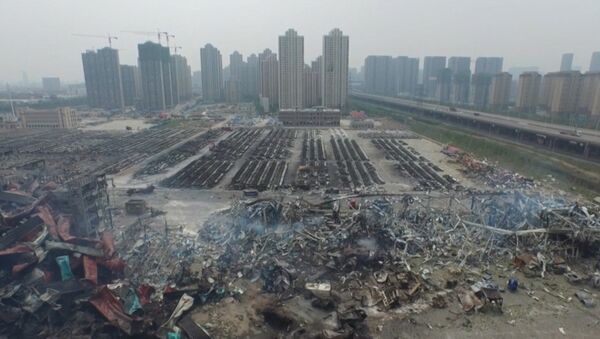 Lugar de la explosión de Tianjin a vista de dron - Sputnik Mundo