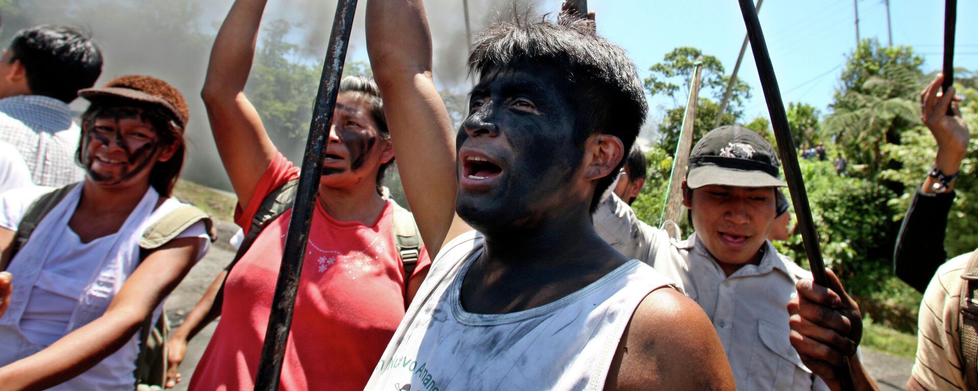 Los shuar protestan en Macas, 2009 - Sputnik Mundo, 1920, 09.06.2022