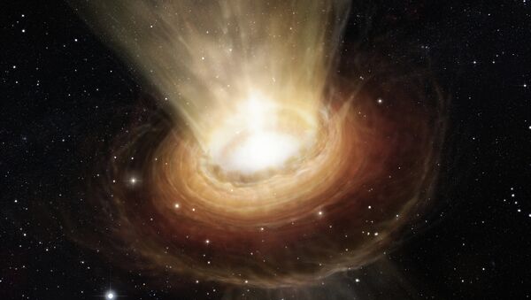 Agujero negro en el centro de la galaxia NGC 3783 - Sputnik Mundo