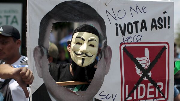 La marcha contra el presidente Otto Pérez Molina en la Ciudad de Guatemala - Sputnik Mundo